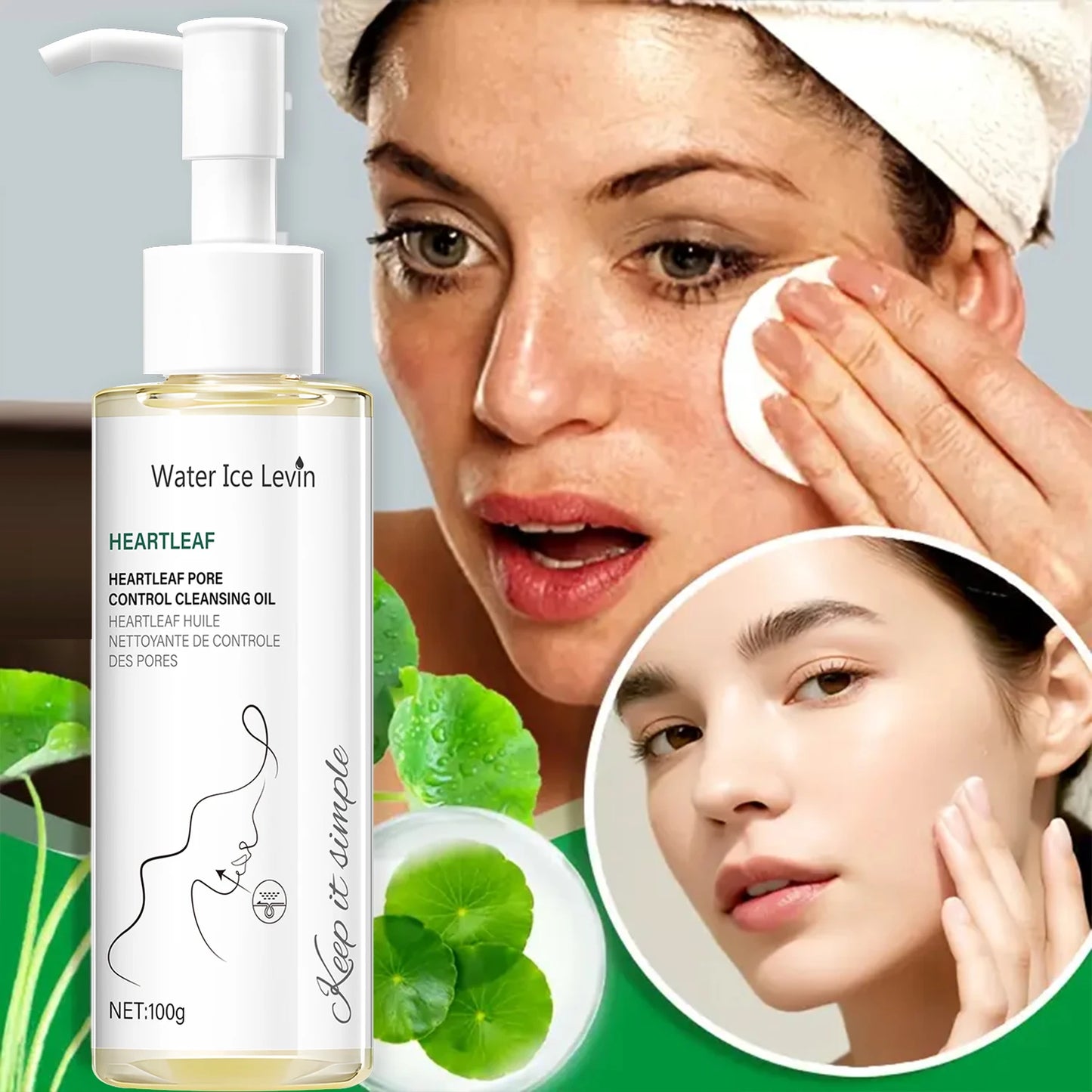 Óleo de Limpeza Heartleaf com Niacinamida — Fecha Poros e Hidrata sem Ressecar
