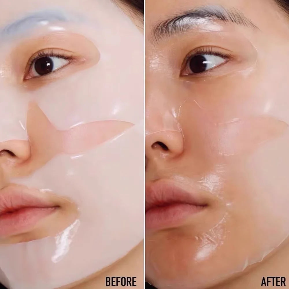 Kit 10 Máscaras Faciais de Colágeno Coreanas — Hidratação Profunda, Firmeza e Pele de Vidro