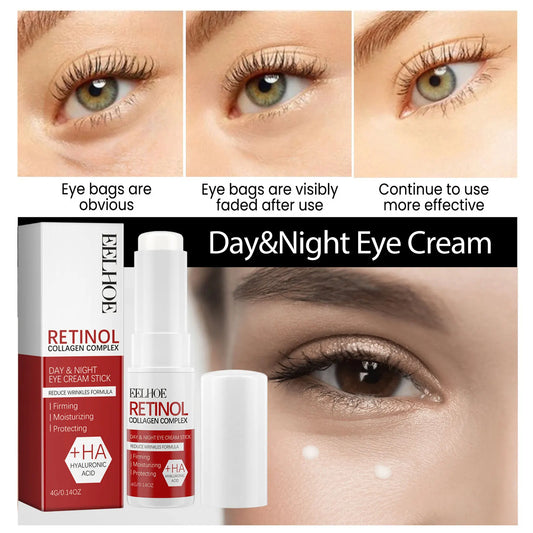 Bastão Anti-Rugas para Olhos com Retinol e Colágeno — Apaga Olheiras e Pés de Galinha