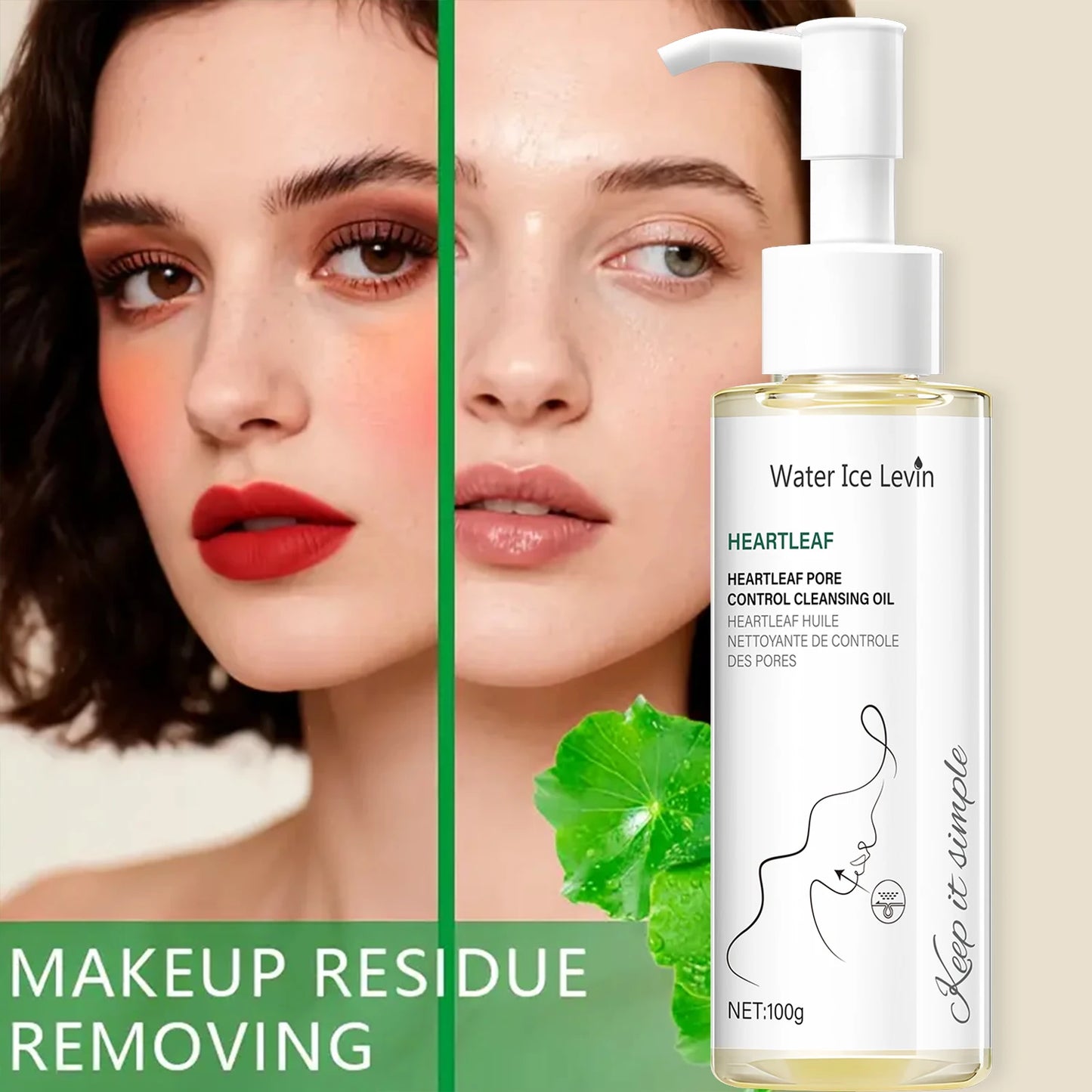 Óleo de Limpeza Heartleaf com Niacinamida — Fecha Poros e Hidrata sem Ressecar