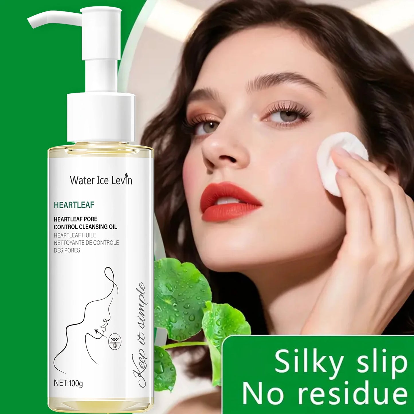 Óleo de Limpeza Heartleaf com Niacinamida — Fecha Poros e Hidrata sem Ressecar