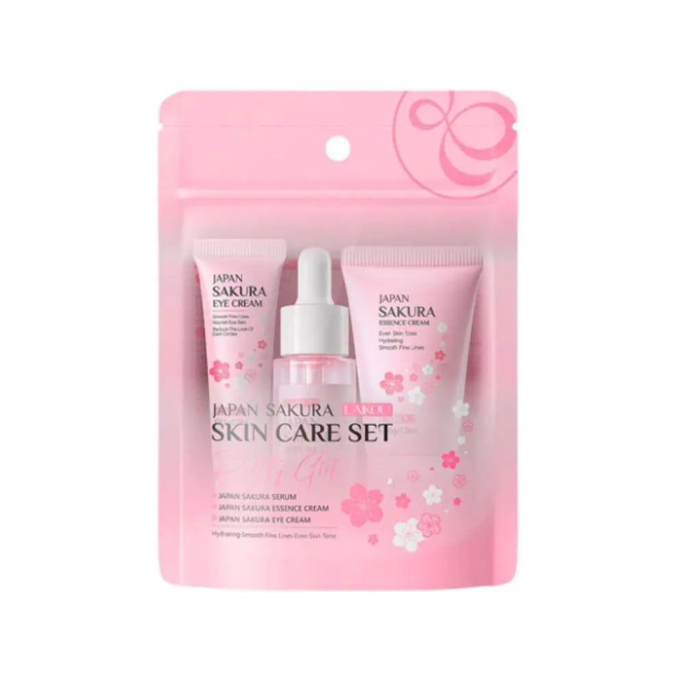Kit Presente Skincare Sakura LAIKOU 5 Peças — Rotina K-Beauty em Caixa de Luxo